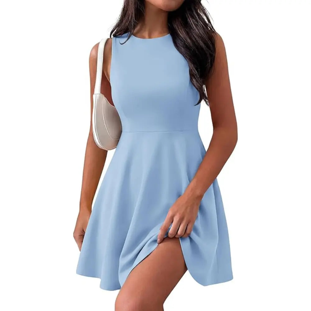 Prettygarden a Line Mini Short Cocktail Dresses for Women Summer Elegant Classy Spring Sleeveless Party Dress with Pockets